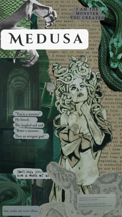 #medusa #greekmythology #greek #mythology #myths #aesthetic #snakes #green #books Greek Myths Wallpaper, Medusa Phone Wallpaper, Myths Aesthetic, Aesthetic Snakes, Medusa Moodboard, Wallpaper Medusa, Greek Mythology Wallpaper, Medusa Aesthetic, Medusa Greek Mythology