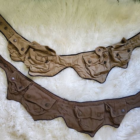 Only One Available,Never Used But Sat In Closet For Years Why The Rust On Metal. Color Brown. Utility Belt Fashion, Utility Belt Outfit, Cubone Cosplay, Burn Clothes, Off White Industrial Belt, Red Wine Dress, Adventure Core, Festival Belt, Fairy Festival