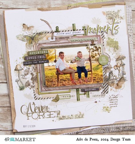 Moments - Layout by Adri - 49 and Market 49 Market, Fall Scrapbook Layouts, Scrapbooking Layouts Travel, 49 And Market, Scrapbook Design Layout, Christmas Spectacular, Family Photo Shoot, Scrapbook Layout Sketches, Fall Scrapbook