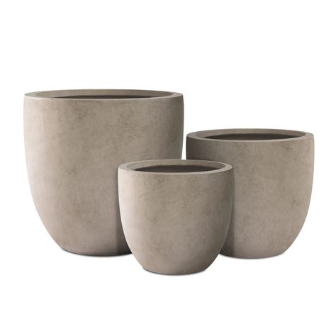 PRICES MAY VARY. Stylish Concrete Planter - Unveil a modern design boasting graceful curves and an authentic surface finish! Enhance your space's allure with this contemporary masterpiece adorned with visible pores for an enchanting touch of charm. Handmade Plant Pot - Crafted from an exclusive blend of concrete and fiberglass formula, harnessing the full spectrum of their benefits: strength, durability, weather and damage resistance, and enduring color. Large & Versatile - Whether showcasing a Backyard Refresh, Weathered Concrete, Handmade Concrete Planters, Round Planters, Heights House, Jenna Sue, House Backyard, Plant Pot Decoration, Concrete Finish