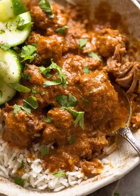 Rohan Josh Recipe, Indian Lamb Curry, Rogan Josh Recipe, Lamb Curry Recipes, Lamb Rogan Josh, Rogan Josh, Healty Dinner, Tomato Curry, Indian Foods