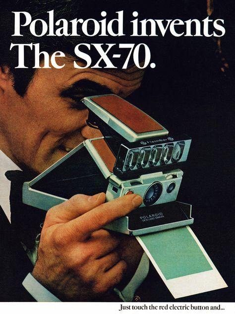 1974 Polaroid SX-70 Camera Fotocamere Vintage, Photo Polaroid, Old Cameras, Polaroid Camera, Old Advertisements, Retro Advertising, Retro Ads, Vintage Memory, Instant Camera