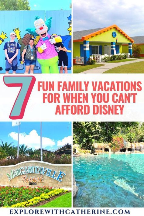 Prices are getting out of hand. Can't afford a Disney vacation? Consider these fun family vacations, instead. #universalstudios #seaworld #familytravel #discoverycove #margaritaville #margaritavilleatsea #peppapigthemepark #peppapig #legoland #familyvacations #floridavacation #funfamilyvacations #travelagent #buschgardens #tampa #orlando Usa Vacation Destinations, Cheap Family Vacations, Best Island Vacation, Family Vacation Spots, Disney Board, Cheap Vacation, Best Family Vacations, Montezuma, Kids Vacation