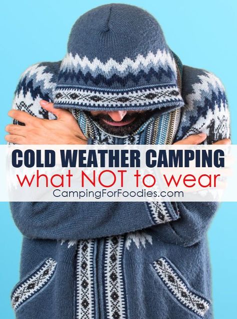 What NOT To Wear Is The Secret To Staying Warm! Smart camping winter outfits for women and men are the key. Cold weather camping is fun if you have the right outfits and are dressed for winter! What not to wear is as important as what you should wear so c Camping Outfits For Women Winter, Camping Outfits Winter, Zelt Camping Hacks, Winter Camping Outfits, Cold Camping, Travel Outfit Spring, Camping Outfits For Women, Camping Clothes, Tent Camping Hacks