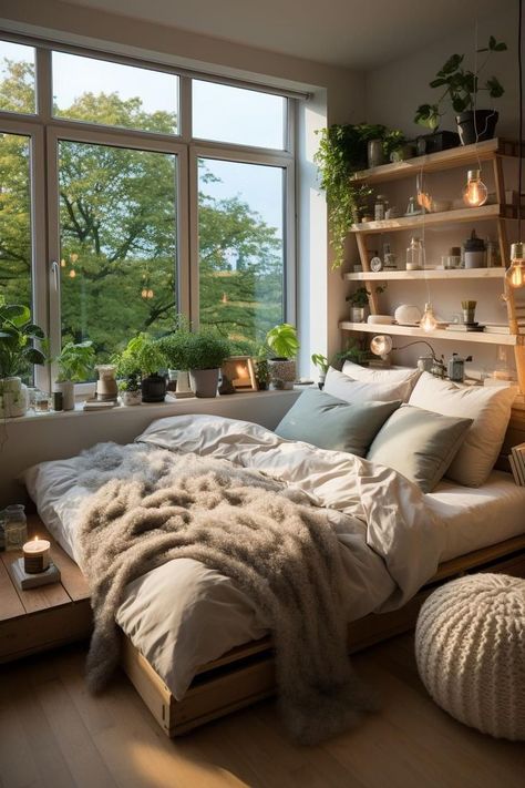 Scandinavian Bedroom Decor, Classic Bedroom Decor, Cluttered Bedroom, Bilik Idaman, Sage Green Bedroom, Bedroom False Ceiling Design, Scandinavian Bedroom, Bohemian Bedroom Decor, Modern Bedroom Decor