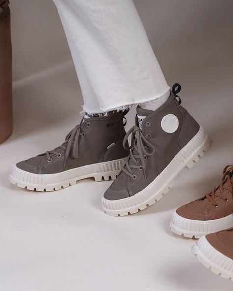 This version reimagines a '90s sneaker sourced from the Palladium archives. #affiliate 🔗 in bio �🔎 1549 90s Sneakers, Crafts From Recycled Materials, Organic Lines, Our Earth, Heritage Collection, Recycled Materials, Crossover, Perfect Pair, Organic Cotton