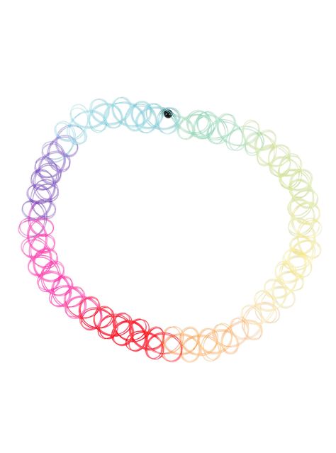 RAINBOW TATTOO CHOKER | Tattoo style rainbow stretch choker. Necklaces For Guys, Rainbow Tattoo, Tattoo Choker Necklace, P Tattoo, Rainbow Choker, Uncommon Gifts, Rainbow Tattoos, Aries Tattoo, Pink Choker