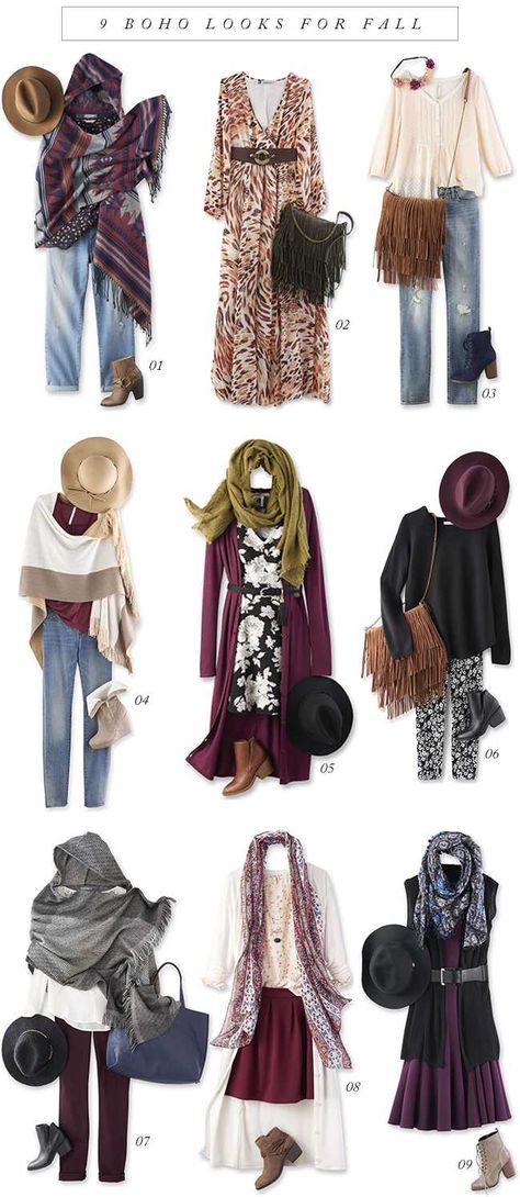 Great ideas! Boho Chic Outfits Fall, Vetement Hippie Chic, Stile Hippie Chic, Boho Chic Outfits Summer, Looks Hippie, Look Hippie Chic, Estilo Hippie Chic, Boho Fashion Winter, Stile Boho Chic