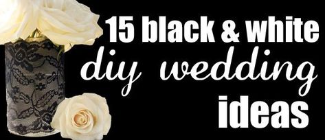 15 black and white wedding centerpiece ideas Wedding Craft Ideas, Black And White Centerpieces, Cheap Wedding Decorations, White Wedding Decorations, Diy Wedding Ideas, White Centerpiece, Black And White Wedding, Black White Wedding, Cute Wedding Ideas