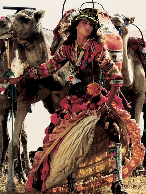 Nomad Clothing, Morocco Fashion, Daria Werbowy, Stile Boho Chic, Mode Editorials, Stephane Rolland, Mario Testino, Estilo Boho Chic, Vogue Uk