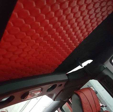 Auto Upholstery - The Hog Ring - Custom Headliner. 10 Cool Custom Headliners on Instagram Car Roof Interior, Headliner Ideas, Custom Headliner, Starlight Headliner, Headliner Repair, New Audi Car, Useful Diy Projects, Car Interior Upholstery, Car Interior Diy