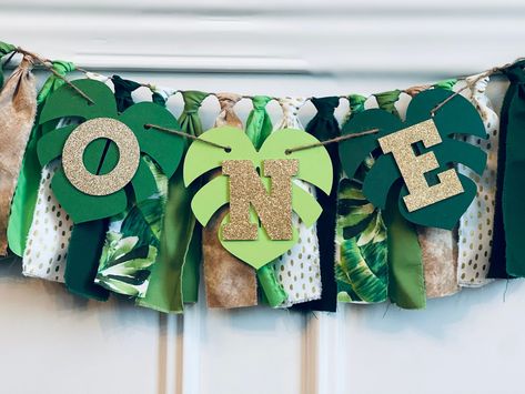 Wild One Birthday Decor, Wild One High Chair Banner, Wild One High Chair, Young Wild And Three Birthday, Birthday Deco, Young Wild And Three, Wild Birthday Party, Boys First Birthday Party Ideas, Jungle Theme Birthday