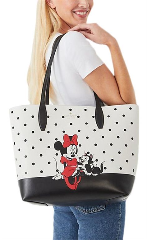 Kate Spade Minnie Mouse, Kate Spade Disney, Reversible Tote Bag, Kate Spade Outlet, Leather Tote Purse, Kate Spade Totes, Disney Bag, Reversible Tote, Kate Spade Tote Bag