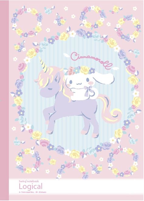 Sanrio Cinnamoroll Unicorn Notebook Sanrio Book Cover, Cinnamoroll Notebook, Sanrio Notebook, Unicorn Notebook, Mermaid Background, Notes Templates, Notebook Cover Design, Book Cover Template, Sanrio Cinnamoroll