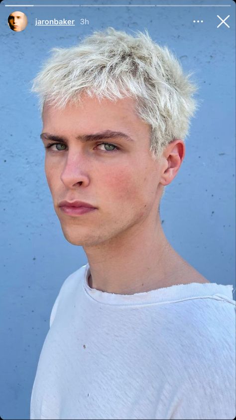 Men’s Short Spiky Haircut, Short Platinum Blonde Hair Men, Short Alternative Hair Men, Spiky Short Hair Men, Blonde Short Hair Men, Mens Buzzed Hairstyles, Platinum Blonde Men, Punk Haircut Men, Short Punk Hair Men