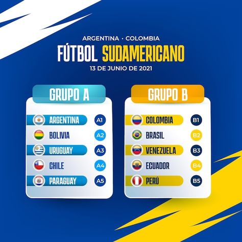 Realistic south-american football groups... | Free Vector #Freepik #freevector #football-illustration #soccer-tournament #game-tournament #tournament Team List Design, Chelsea City, Soccer Post, Football Background, Soccer Design, Football Drawing, Soccer Tournament, Groups Poster, Football Illustration