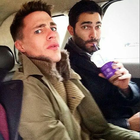 Colton Haynes and Tyler Hoechlin. Happy birthday Tyler! Taylor Hoechlin, ديريك هيل, Jackson Whittemore, Mystery Men, Wolf Funny, Teen Wolf Memes, Teen Wolf Funny, Teen Wolf Mtv