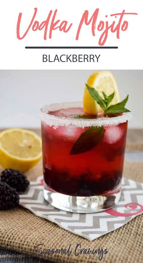 Try this Easy Blackberry Vodka Mojito at your next party or cocktail hour.  It's sweet, summery and oh so satisfying! #cocktail #booze #mojito Blackberry Vodka, Vodka Mojito, Coctails Recipes, Vodka Cocktails Recipes, Mojito Recipe, Fruity Cocktails, So Satisfying, Vodka Cocktails, Slushies