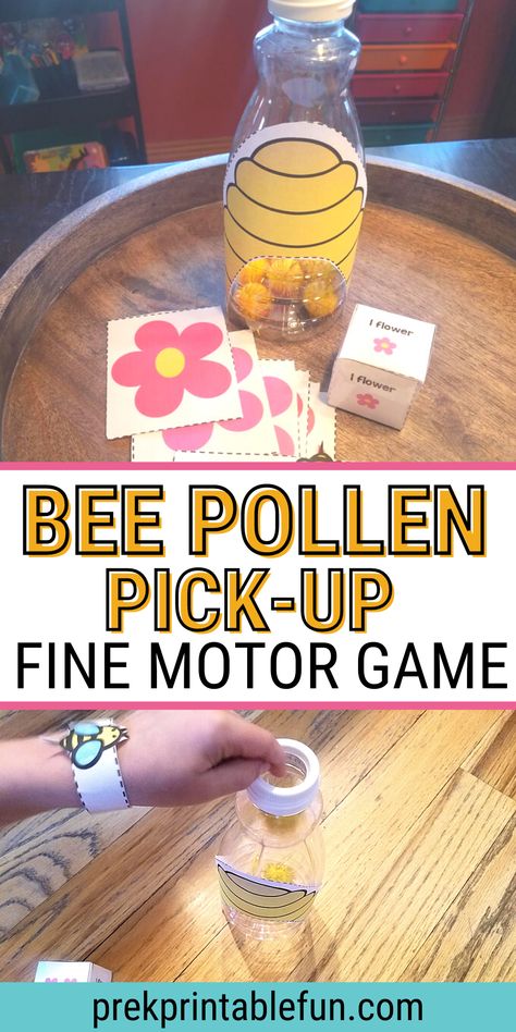 Fine Motor Bug Activities, Gross Motor Spring Activities, Spring Physical Activities For Preschool, Outdoor Insect Activities Preschool, Bug Gross Motor Activities, Bee Hive Activity, Bees And Butterflies Preschool, Eyfs Bees Activities, Bumblebee Activities For Preschool