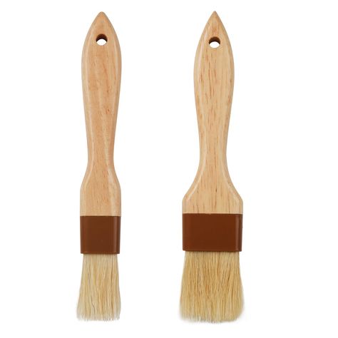 PRICES MAY VARY. 【Durable & Heat Resistant】The 2PS pastry basting brush for cooking stands out with its exceptional durability and heat resistance. Boasting a temperature range of -104℉ to 660℉ (-40℃ to 315℃), it remains sturdy and functional even under extreme heat conditions. 【Ideal Size for Versatile Use】The set includes two brushes, one measuring 20.5x2.3cm/8.07x0.9in and the other 20.5x4cm/8.07x1.57in. This variety of the pastry brush for baking in sizes caters to a wide range of cooking ta Pastry Brush, Natural Bristle Brush, Basting Brush, Basting Brushes, Wooden Brush, Moving Checklist, Oil Brush, Pastry Brushes, Extreme Heat