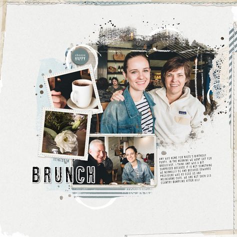 Scrapbook Graphic Design, Wedding Photobook, Collage Gifts, Album Design Layout, Scrapbook Fonts, Katie Pertiet, Scrapbook Design Layout, Album Layout, Morning Brunch