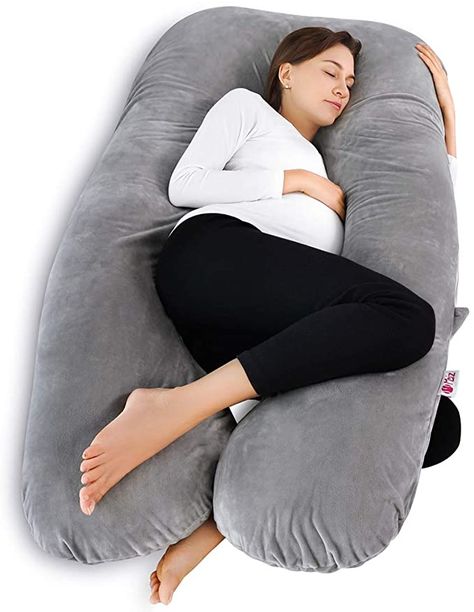 Pregnancy Body Pillow, Side Sleeping, U Shaped Pillow, Pregnancy Body, Side Sleeper Pillow, Pregnancy Pillow, Small Pillows, Cover Gray, Support Pillows