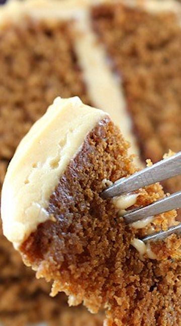 Gingerbread Cake with Molasses Cream Cheese Frosting Cinnamon Molasses Frosting, Molasses Icing, Ginger Molasses Cake, Water Icing, Molasses Cake, Gingerbread Muffins, Frosting Cake, Mini Torte, Gingerbread Recipe