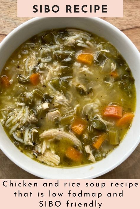 To make this low fodmap chicken soup a little more hearty and filling I added in basmati rice which is a low fodmap that is often very well tolerated in small amounts (1/2-1 cup per meal) when following a SIBO diet or low fodmap diet. This low fodmap chicken rice soup with lemon is bursting with fresh flavors thanks to the addition of cilantro and fresh lemon juice. If you are in need of some SIBO recipes you gotta try this chicken and rice soup. Low Fructan Recipes, Low Fodmap Chicken And Rice Soup, Fodmap Rice Recipes, Low Fodmap Chicken Soup Recipes, Low Fodmap Chicken Stew, Low Histamine Chicken Soup, Low Fodmap Juicing Recipes, Low Fodmap Pudding, Lowfod Map Soup