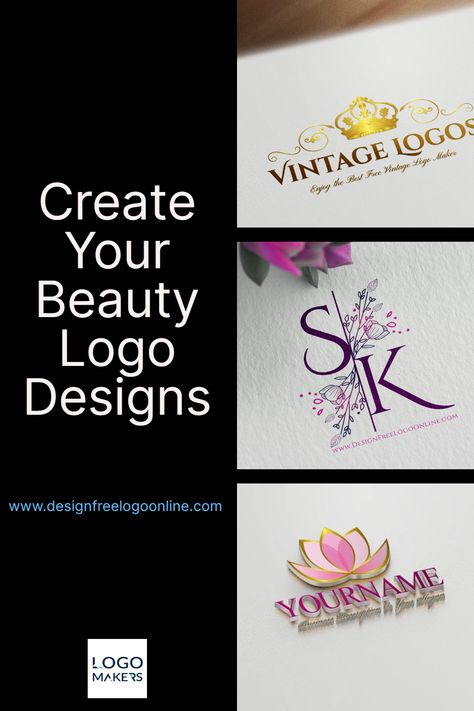 Create amazing beauty logo ideas for your makeup artist brand, eyelash, nail, and a hair salon. 😍 Our luxury Beauty logo maker is exactly for you. #beautylogo #beautylogoideas #eyelashlogo #hairlogo #makeuplogo Nail Logo Ideas Graphic Design, Hair Salon Logo Ideas, Makeup Logo Design Graphics, Beauty Salon Logo Design Ideas, Beauty Logo Ideas, Makeup Logos Ideas Design, Skincare Logo Design Ideas, Makeup Artist Logo Design Ideas, Logo Design For Makeup Artist