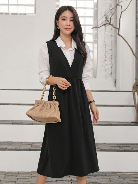 Black Elegant  Sleeveless Cotton Plain Tank  Non-Stretch Spring/Summer Women Dresses Maxi Skirt Outfits, Classy Casual Outfits, Classy Casual, Women Dresses, Skirt Outfits, Dress P, Summer Women, Beautiful Dresses, Maxi Skirt