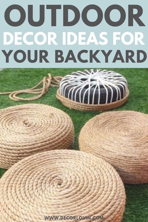 Backyard Vibe Ideas, Renters Yard Ideas, Outdoor Home Wedding Ideas, Taman Diy, Diy Porch Decor, Outdoor Decor Ideas, Jardim Diy, Diy Projektit, Hemma Diy