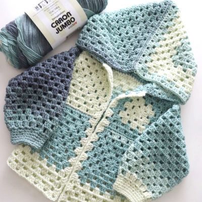 v Baby Hexagon Cardigan, Bernat Super Value Yarn, Crochet Baby Sweater Pattern, Granny Stitch, Repeat Crafter Me, Crochet Baby Sweater, Baby Sweater Patterns, Ombre Yarn, Crochet Toddler