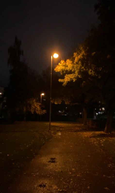 Autumn At Night Aesthetic, Gloomy Night Aesthetic, Fall At Night Aesthetic, October Night Aesthetic, Autumn Aesthetic Night, Autumn At Night, Cosy Night Aesthetic, October Halloween Aesthetic, Night Walk Pics