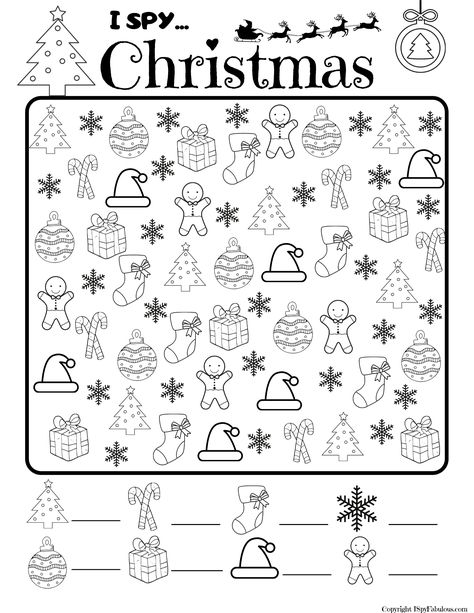 Christmas Ispy Printable, I Spy Christmas Printables For Kids Free, Christmas Activities Preschool Printable, Christmas I Spy Free Printable, Christmas Mazes For Kids Free Printables, Kids Activities Printable, I Spy Christmas Printable, Christmas Worksheets Preschool, Christmas Activities For Kids Printable