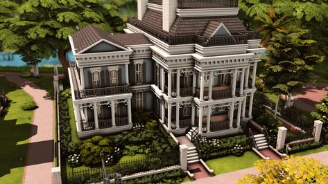 Sims 4 Oakenstead, New Orleans House Floor Plans, Sims 4 Frat House, Sims 4 Britechester Dorm, Sims 4 Hollywood Mansion, Sims 4 Goth Family House, Sims 4 Manor House, Victorian Homes Sims 4, Sims 4 Mansion Ideas