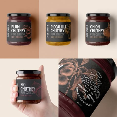 Sauce Jar Packaging, Jar Package Design, Jar Packaging Ideas, Jar Design Ideas, Farmers Market Packaging, Mason Jar Packaging, Sambal Packaging, Jar Packaging Design, Sauce Packaging Design