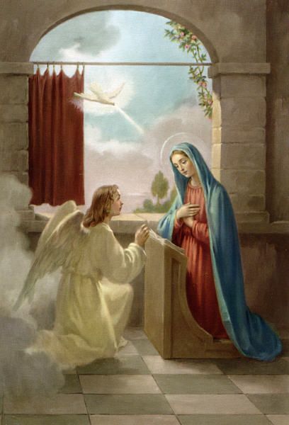 Rosary Mysteries, Angel Gabriel, Images Of Mary, Jesus Praying, Religious Pictures, Archangel Gabriel, Catholic Images, Rosary Prayer, Holy Rosary