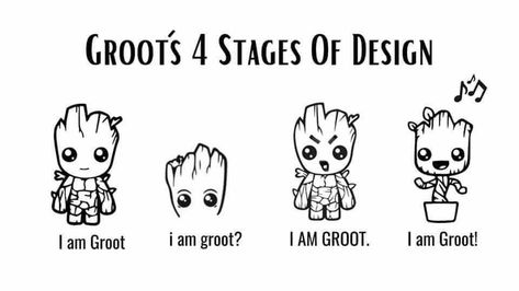 4 Stages Of Crafting Svg, Groot Tattoo, Cricut Projects Easy, Horror Cartoon, I Am Groot, Cricut Projects Vinyl, Baby Milestones, Crafty Diy, Silhouette Svg