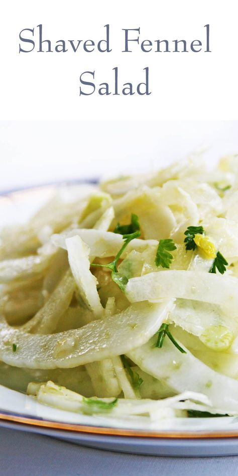 Simple and EASY shaved fennel salad with olive oil, lemon juice, thyme, parsley, and Parmesan. You wouldn't believe how good fennel tastes with Parmesan. It's a perfect match! #healthy #lowcarb On SimplyRecipes.com Simple Fennel Salad, Fennel Slaw Recipes, Shaved Salad, Salad With Olive Oil, Fennel Slaw, Salad Vegetarian, Fennel Recipes, Lemon Thyme, Tomato Tart