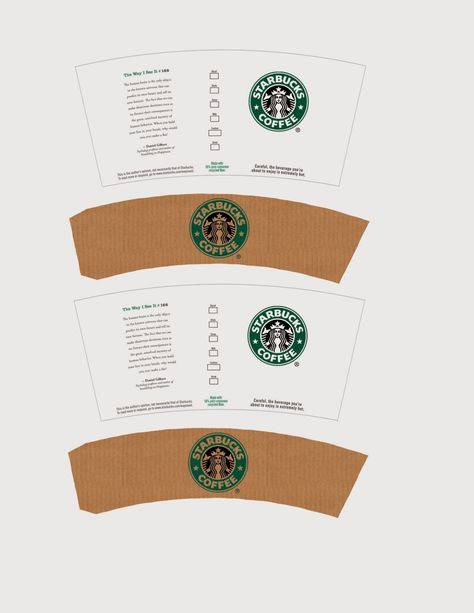 Mini+Starbucks+Cup+Template Miniature Starbucks, Starbucks Birthday, Mini Coffee Cups, Pola Kotak, Barbie Printables, Starbucks Diy, Barbie Miniatures, Paper Toys Template, Miniature Printables