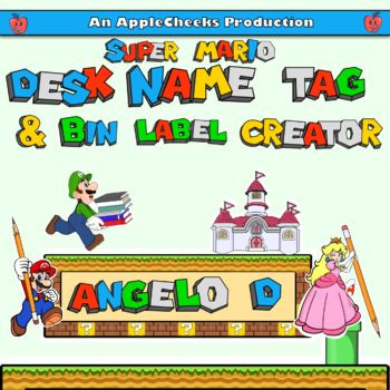 Super Mario Brothers Custom Classroom Desk Name Tags (Editable) Mario Classroom Theme, Mario Classroom, Super Mario Room, Mario Room, Mario Theme, Racing Theme, Desk Name Tags, Classroom Desk, Class Theme