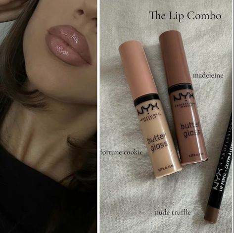 Nude Lip Combos For Light Skin, Good Lip Combos, Maquillage On Fleek, Lip Combos, Girly Makeup, Butter Gloss, Makeup Artist Tips, Lip Makeup Tutorial, Makeup Help