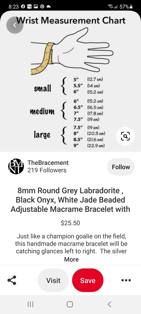 Bracelet Measurement Guide, Standard Bracelet Size Chart, Bracelet Sizing Guide, Average Bracelet Size, Wrist Measurements For Bracelets, Measurements For Bracelets, Standard Bracelet Sizes, Bracelet Chart Size, Earring Length Chart