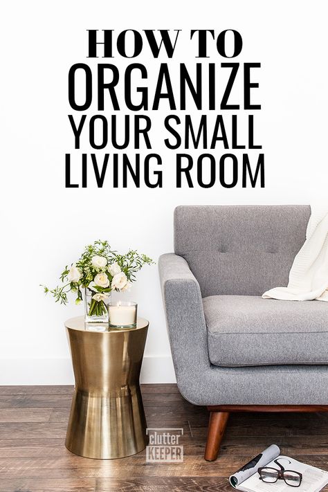 Learn creative space saving storage tips and lots of tricks to help with the layout and organization of your small or narrow living room. These 15 small living room ideas will make your apartment or home feel both cozy and like it has tons of space. #livingroomdesign #smalllivingroom #clutterkeeper Small Living Room Arrangements, Small Living Room Storage, Narrow Living, Illusion Of Space, Small Living Room Furniture, Small Living Room Layout, Narrow Living Room, Living Room Furniture Layout, Small Living Room Design