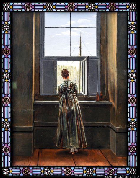 Woman at a Window by Caspar David Friedrich Casper David, David Friedrich, Henry James, Caspar David Friedrich, John Singer Sargent, Washington Square, Rene Magritte, Hur Man Målar, Oil Painting Reproductions