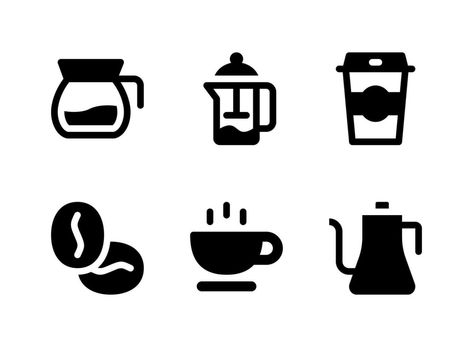 Coffee Vector Art, Solid Icons, Coffee Icon, Coffee Vector, Shop Icon, Cup Coffee, Coffee Beans, Vector Icons, Coffee Shop