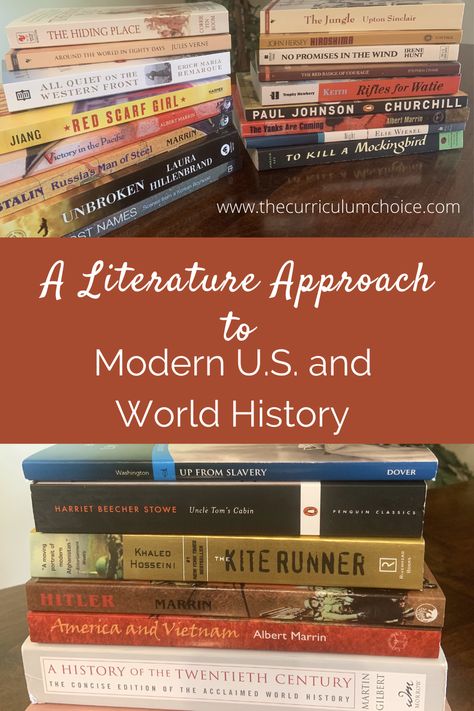 A Literature Approach to Modern U.S. and World History - The Curriculum Choice High School American History, High School History Classroom, High School World History, High School Literature, Modern World History, High School Books, High School Lesson Plans, Teacher Vibes, Classroom Planning