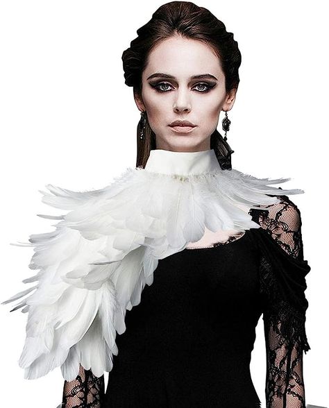 Maleficent Halloween Costume, Feather Cape, Cape Costume, Feather Angel Wings, Cape Shawl, Cape Designs, Wing Collar, Black Eagle, Masquerade Costumes