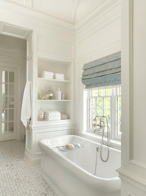 White Tub, Small Remodel, Bathroom Remodel Designs, Bathroom Windows, Trendy Bathroom, White Rooms, Bath Room, Traditional Bathroom, House Bathroom