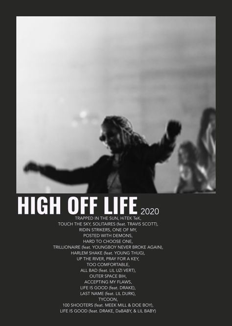 polaroid album poster- high off life High Off Life Album Cover, High Off Life, Polaroid Album, Harlem Shake, Polaroid Poster, Life Poster, Young Thug, Bedroom Art, Album Covers